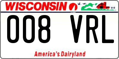 WI license plate 008VRL