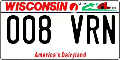 WI license plate 008VRN