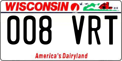WI license plate 008VRT