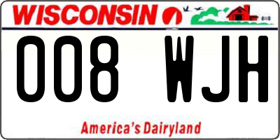 WI license plate 008WJH