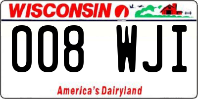 WI license plate 008WJI