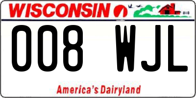 WI license plate 008WJL