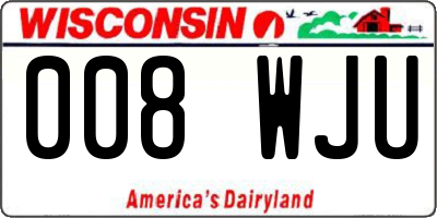 WI license plate 008WJU