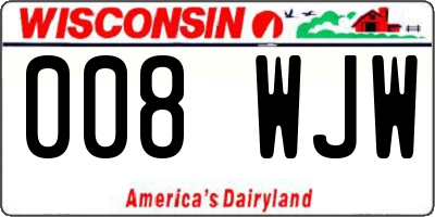 WI license plate 008WJW