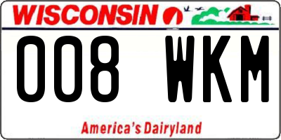 WI license plate 008WKM
