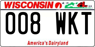 WI license plate 008WKT