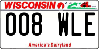 WI license plate 008WLE