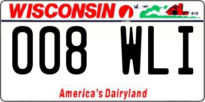 WI license plate 008WLI