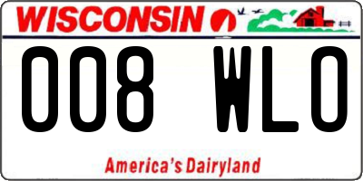WI license plate 008WLO