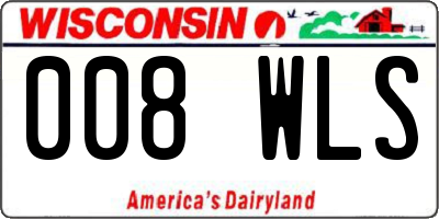 WI license plate 008WLS