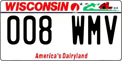 WI license plate 008WMV