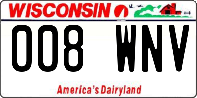WI license plate 008WNV