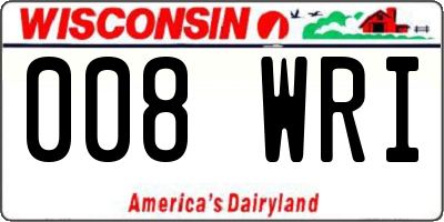 WI license plate 008WRI