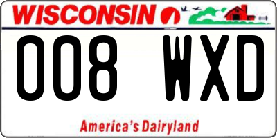 WI license plate 008WXD