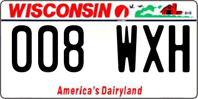 WI license plate 008WXH