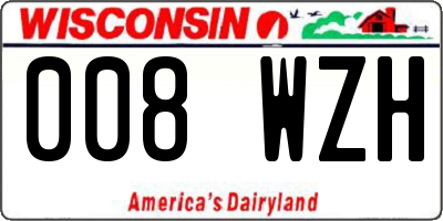 WI license plate 008WZH