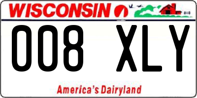 WI license plate 008XLY