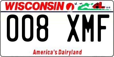 WI license plate 008XMF