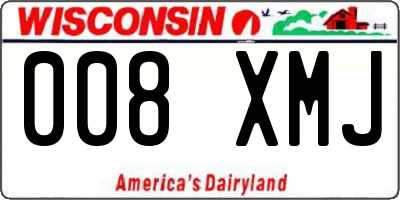 WI license plate 008XMJ