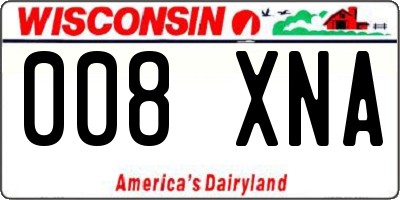 WI license plate 008XNA