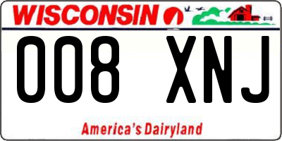 WI license plate 008XNJ