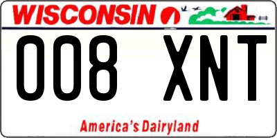 WI license plate 008XNT