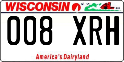 WI license plate 008XRH