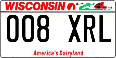WI license plate 008XRL
