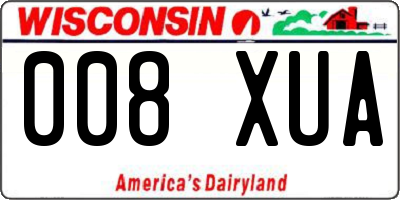 WI license plate 008XUA