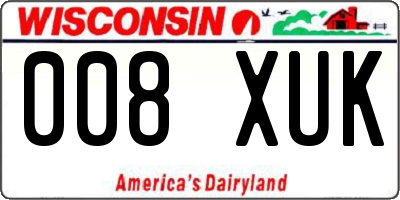 WI license plate 008XUK