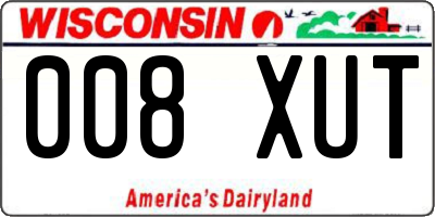 WI license plate 008XUT