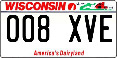 WI license plate 008XVE