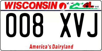WI license plate 008XVJ