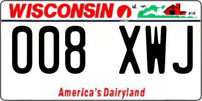 WI license plate 008XWJ