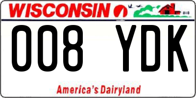 WI license plate 008YDK