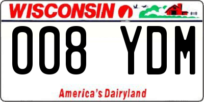 WI license plate 008YDM