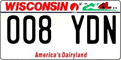 WI license plate 008YDN