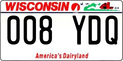 WI license plate 008YDQ