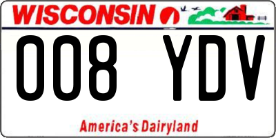 WI license plate 008YDV