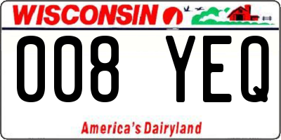 WI license plate 008YEQ