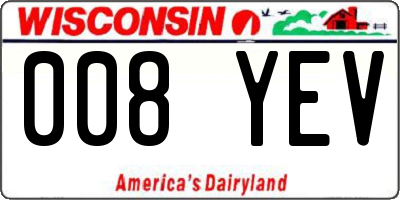 WI license plate 008YEV