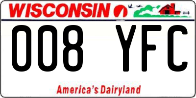 WI license plate 008YFC