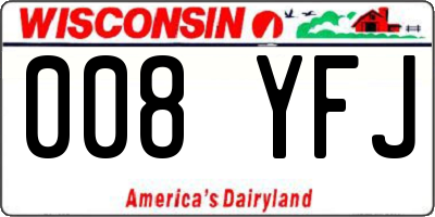 WI license plate 008YFJ