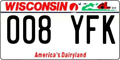 WI license plate 008YFK