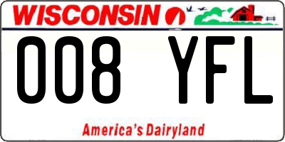 WI license plate 008YFL