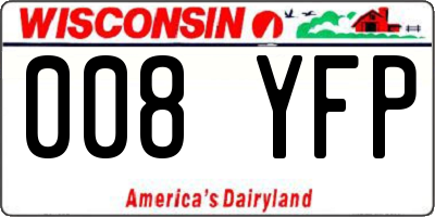 WI license plate 008YFP