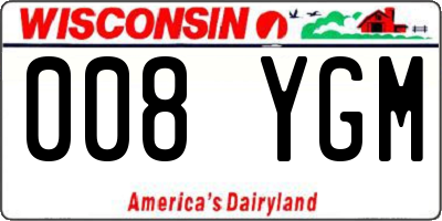 WI license plate 008YGM