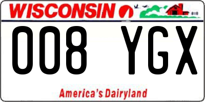 WI license plate 008YGX