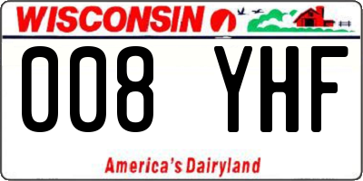 WI license plate 008YHF