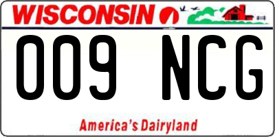 WI license plate 009NCG